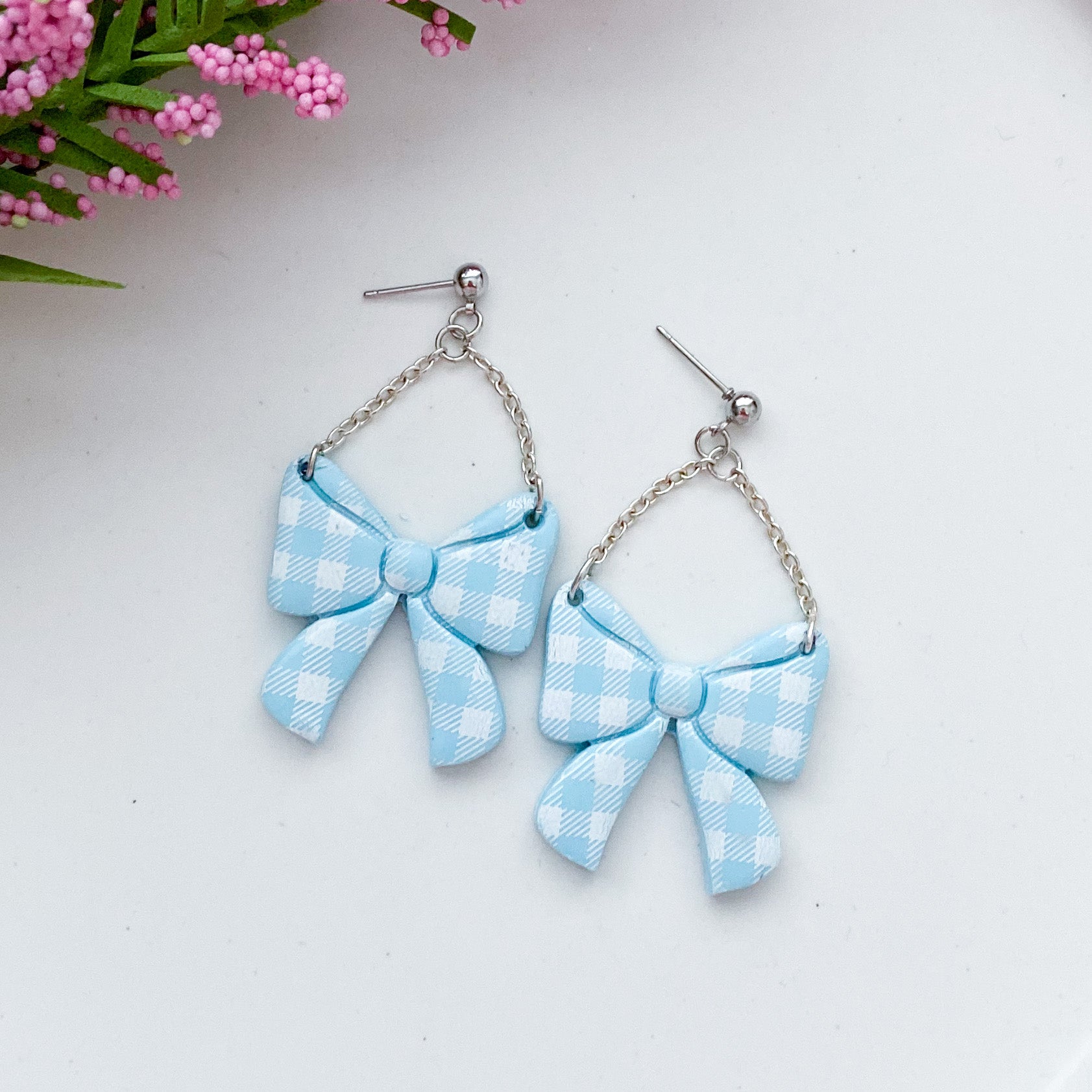 Wedgwood Blue Cameo Bow Earrings | Designs by Laurel Leigh